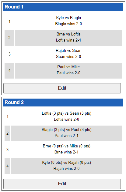 Standings 1